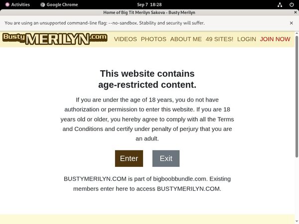 Bustymerilyn.com Member Login