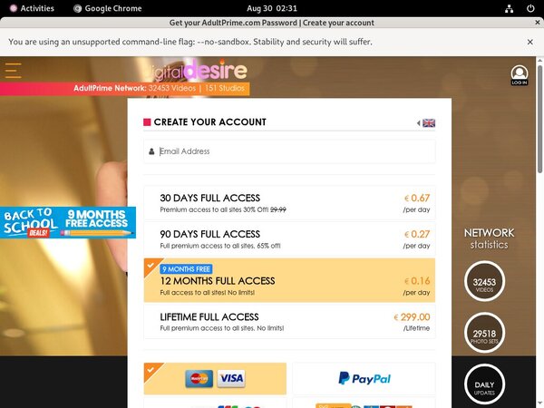 Digital Desire Passwords Accounts