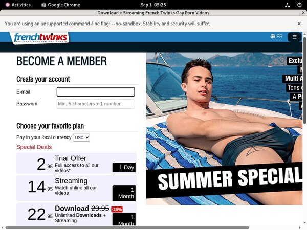 Discount French Twinks Account