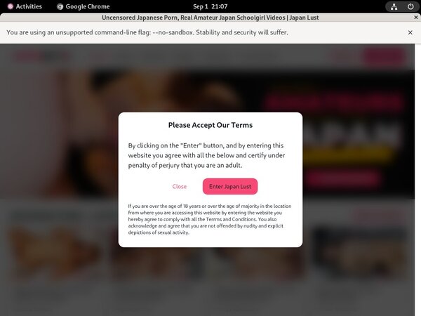 JapanLust Logon