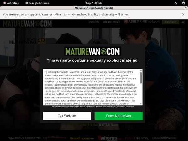New Free Mature Van Account