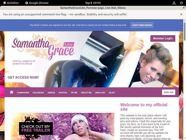 Samanthagracelive.modelcentro.com Discount Tour
